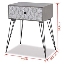 Lahomie - Comodino in legno, comodino, comodino, comodino, comodino, comodino con 1 cassetto, 44 x 30,5 x 57,5 cm