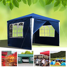Wolketon 3 x 3 m Gazebo stabile per feste, gazebo con 3 finestre e 1 porta con cerniera terrazza, blu
