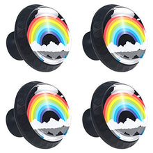 Nuvole arcobaleno 4 PCS Pomelli per Porta, Pomolo per Mobile, Pomelli per Mobili con Viti, Maniglia per Armadietto, Pomelli per Porta, Pomelli per Cassetti per Porta, Armadio, Cassetto e Credenza