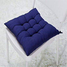 Set di 6 cuscini per sedie con nastri, 40 x 40 x 5 cm, per interni ed esterni (diversi colori a scelta) (giallo)