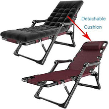Prodotti per la casa Sedia per il tempo libero con cuscino|Sdraio pieghevole da esterno reclinabile per patio campeggio spiaggia | Sedia da giardino regolabile | Lettino sdraio Relaxer Chair Max.250kg