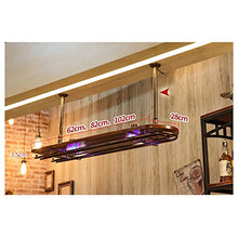 YWYW con Illuminazione portabottiglie in Legno massello portabottiglie retrò Europeo da Appendere portabottiglie Creativo per la casa KTV (Dimensioni: 100 * 28 cm)
