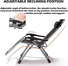FAGavin. Sedie del Patio Oversize Reclinabili con Cuscini for Heavy Persone, Sdraio da gravità Zero Sedia for Esterno di Campeggio di Viaggio Sedie Portatili, Supporto 200Kg