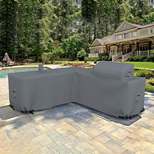 Outdoor Kitchen Cover 12 Oz Waterproof – Right – Customize Your Kitchen Cover with Any Dimensioni– 100% UV & Weather resistente Outdoor Kitchen Island Cover (Grey)