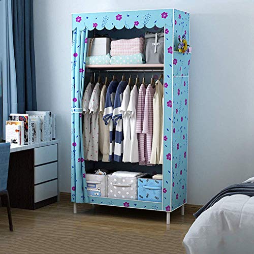 RJJBYY Armadio in Tela Singola - Armadio in Stoffa per cameretta per camerette per Bambini per Adulti - Telaio sospeso per armadietto per Vestiti / 70 * 45 * 150 cm