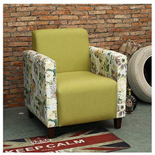 HongTeng Divani Sofà di Legno Solido del Singolo del sofà del sofà del Salone della Camera da Letto del sofà del Salotto di Legno Solido 52 × 71cm (Color : Green, Size : B)