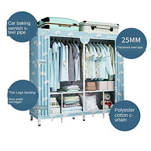 JJZXT Guardaroba Semplice noleggio di Installazione Cloth Armadio Pieghevole in Camera da Letto casa Dormitorio Bagagli pensile