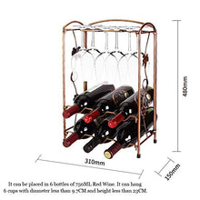 LHQ-HQ Retro Vino cremagliera in Ferro battuto Creativo Titolare portabicchieri Vino Calice for Il Vino di Alta Vino portabicchieri retrò Europeo Appendere Raffreddamento del Vino Europeo
