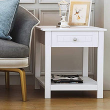 PIVFEDQX Mobili Tavolino, Comodino Bianco Comodino Comodino Camera da Letto Set Organizer in Legno Armadio con cassetti