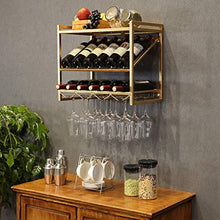 FWZJ Wine Lovers/Wall Mounted Wine Rack Bottle & Glass Holder Cork Storage Store Red, White, Champagne Come with 12 Cork Wine Charms Home & Kitchen Décor Storage Rack Hangin