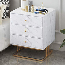 DYXYH Mobili Camera Da Letto Comodino con 1 cassetto 3 cassetto del comodino Divano fianco del mobile Marble Texture Storage Table (Size : Style two)