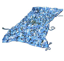 GERYUXA Rete Mimetica per Caccia, Campeggio, Paesaggio forestale,Protezione da sguardi indiscreti, Paesaggio forestale-Blu 4x10m(13x33ft)