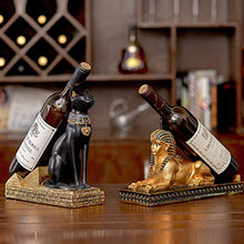 IHZ Cremagliera del Vino del Dio Gatto Egiziano retrò Creativo in Stile Europeo, Artigianato della Decorazione dell'Armadio, Decorazione del Soggiorno, Decorazione della Stanza del Modello