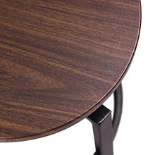 Homy Casa - Set di 2 Sgabelli da bar - Stile Vintage Industriale - in Metallo e MDF - Regolabile in Altezza 61-74 cm