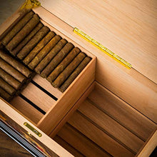 Humidor per Sigari di Grande capacità in Legno di Cedro Humidor per Sigari Accessori per Sigari Vernice per Pianoforte Quattro Strati E Otto Rack Possono Contenere 200 Sigari