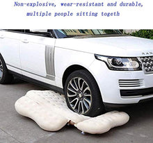 Lettino da viaggio Letto gonfiabile Motivo a onde doppio ingranaggi Tornio floccato Materasso Viaggi testa dell'automobile di Guardia cuscino d'aria letto multifunzionale auto gonfiabile Bed 5-21