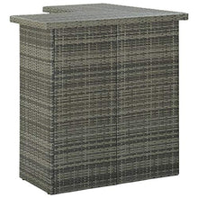 vidaXL Set Bar da Giardino 4pz con Cuscini in Polyrattan Grigio