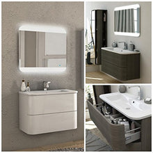 Bagno Italia Mobile arredo bagno 80 cm 2 cassetti lavabo mineralmarmo bianco rovere soft arredi I
