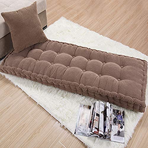 Cuscino Per Altalena Da Veranda Con Schienale 60x40 Pollici – Impermeabile, Cuscino Panca Moderno Color Caffè