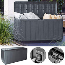 Deuba Baule da Giardino Board Plus 117x47x60cm 290L Contenitore cassapanca Esterno terrazza Patio Balcone Piscina Antracite