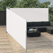 Tidyard Tenda da Sole Laterale Retrattile per Patio Crema 170x1000 cm,Tenda da Sole per Esterno,Tenda da Sole Laterale,Tenda da Sole da Balcone,Tenda da Sole Avvolgibile