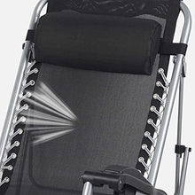 Zero Gravity Sun Lounge Chair Pareti Patio Patio Black And Grey Sedia a Sdraio Pieghevole Pieghevole reclinabile con poggiatesta