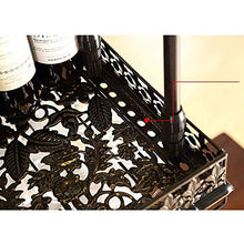 YWYW Portabottiglie Portabicchieri da Vino Portabicchieri da Champagne Portabicchieri Portabottiglie da Appendere in Ferro battuto Europeo (Nero) (Dimensioni: 80 * 35 cm)