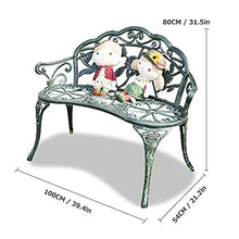 Panchine da giardino Panchina per il tempo libero all'aperto, Panchina da terrazza in ghisa resistente alle intemperie, Panchina da cortile con schienale e braccioli Panchine da giardino decorative