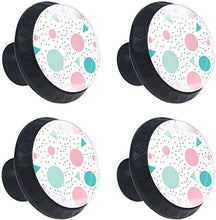 Triangolo geometrico tondo blu rosa Pomelli per Porta Set di 4 Pomelli per Mobili Manopole per Cassetti Cucina Armadio Vetro