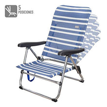 Aktive 62601 – Sedia da spiaggia pieghevole bassa, 5 posizioni, 61 x 50 x 85 cm