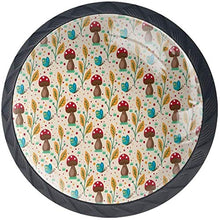 Fungo della natura Pomelli per Porta Set di 4 Pomelli per Mobili Manopole per Cassetti Cucina Armadio Vetro