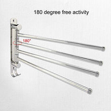 wifehelper Portasciugamani Portasciugamani in Acciaio Inox 304 con 4 Girevoli e Supporto per Asciugamani Portasciugamani per Hotel