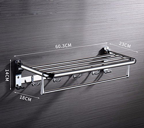 MBYW - Portasciugamani moderno e minimalista, portasciugamani da bagno, porta asciugamani in acciaio inox, porta asciugamani pieghevole, adatto per bagno, camera da letto, cucina