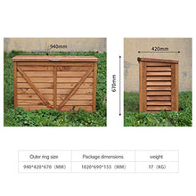 XLLLL Starplast Bike Storage Box Durevole in Legno Massello Naturale Semplice Armadio da Esterno in LegnoBalcony Armadi Anticorrosivi Anti-Pioggia VentilatoLocker