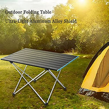 Tavolo Pieghevole in Lega di Alluminio, Tavolo Portatile da Esterno Ultraleggero E Multifunzionale, per Giardino, Patio, Picnic, Barbecue, Pesca in Spiaggia, Carico di Orso 25 kg / 55 Libbre