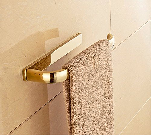 MBYW Portasciugamani Moderno Minimalista Portasciugamani Elegante per Il Bagno di Moda Portasciugamani a Tesa Larga in Bronzo Dorato zirconio Placcato Rame pvd Europeo | Porta Asciugamani (E84A)