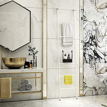 Wing Scala portasciugamani da Terra, Porta Asciugamani scaletta, Porta salviette da Bagno, Scaletta Appendi Abiti in Metallo, H170cmwithe