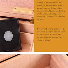 WAWAYU Portasigari, Red Rose Superficie Opaca Legno di Cedro Cigar Humidor Creativo casa Cigar Box di stoccaggio