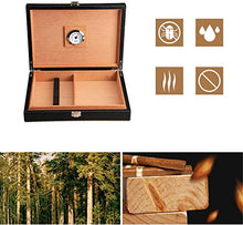 TGhosts Cigar Humidor, Cedar Cigar Humidor, Pelle Cigar Box con igrometro e umidificatore Portatile di Viaggio Cigar Humidor