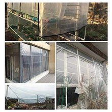 SHIJINHAO Telo Impermeabile Esterno,Tarpaulina Trasparente Plastica Impermeabile Ad Uso Resistente con Occhielli in Metallo for Campeggio Impianti A Terra Copertura Antipioggia, 40 Dimensioni