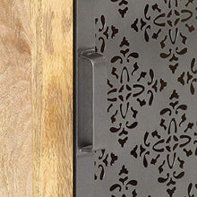 H-CAR Comodino con Anta Comodino Finitura Laterale Tavolo Porta Telefono per Soggiorno Camera da Letto 40x30x50 cm Legno massello di Mango