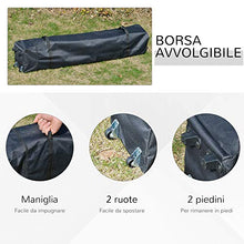 Outsunny Gazebo Pieghevole 3x3m da Giardino ed Esterno in Metallo e Tessuto Oxford Blu con Borsa da Viaggio