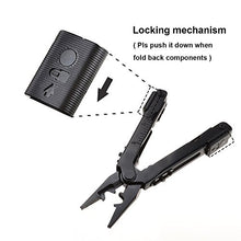 Lanker Multitool pinza, multifunzionale, set di utensili, in acciaio INOX, ideale per DIY/attività all' aperto/auto bicicletta riparazione KM02