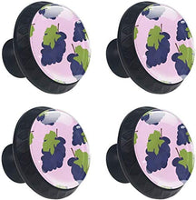 Modello di uva dell'acquerello rosa Pomelli per Porta Set di 4 Pomelli per Mobili Manopole per Cassetti Cucina Armadio Vetro