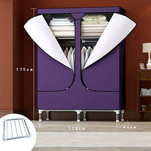 JFFFFWI Armadio Guardaroba Guardaroba a Prova di Polvere 128 * 46 * 175cm Armadio Guardaroba Semplice (Colore: C)