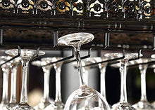 FCXBQ Portabottiglie Industriale da Appendere Portabottiglie Rustico Portabottiglie Altezza Regolabile Soffitto Galleggiante Porta calici per Appendere Cocktail o Flute da Champagne per Cucina Bar