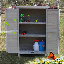 DHTOMC Contenitore da Giardino Outdoor in Legno Strumento Cabinet Garden Storage Box Impermeabile Locker Balcone Toolbox Patio del Governo Giardino Box (Color : Gray, Size : L)