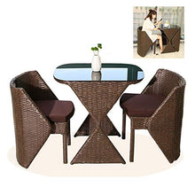 Tavolo in vimini in rattan mobili in patio e set sedia, Set di mobili da giardino in rattan, tavola e sedie creativi Clepsydra figura tavolo e sedie set da tavolino in vetro tavolino da caffè set pati