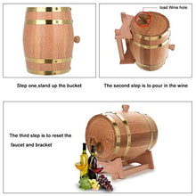 Secchio Multifunzionale Per La Conservazione Della Botte di Invecchiamento in Rovere, Secchio di Stoccaggio in Legno Massello da 20 Litri con Portabottiglie per Conservare Vino, Whisky, Rum, Agave