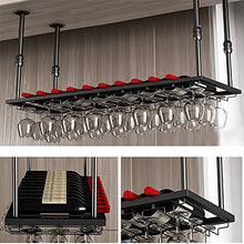 JHGJBJ Appeso cremagliera del Vino del Metallo, Supporto di Vetro di Vino 30-60cm Regolabile in Altezza Ferro Appeso con Serbatoio Bottiglia (Size : 120x30cm)